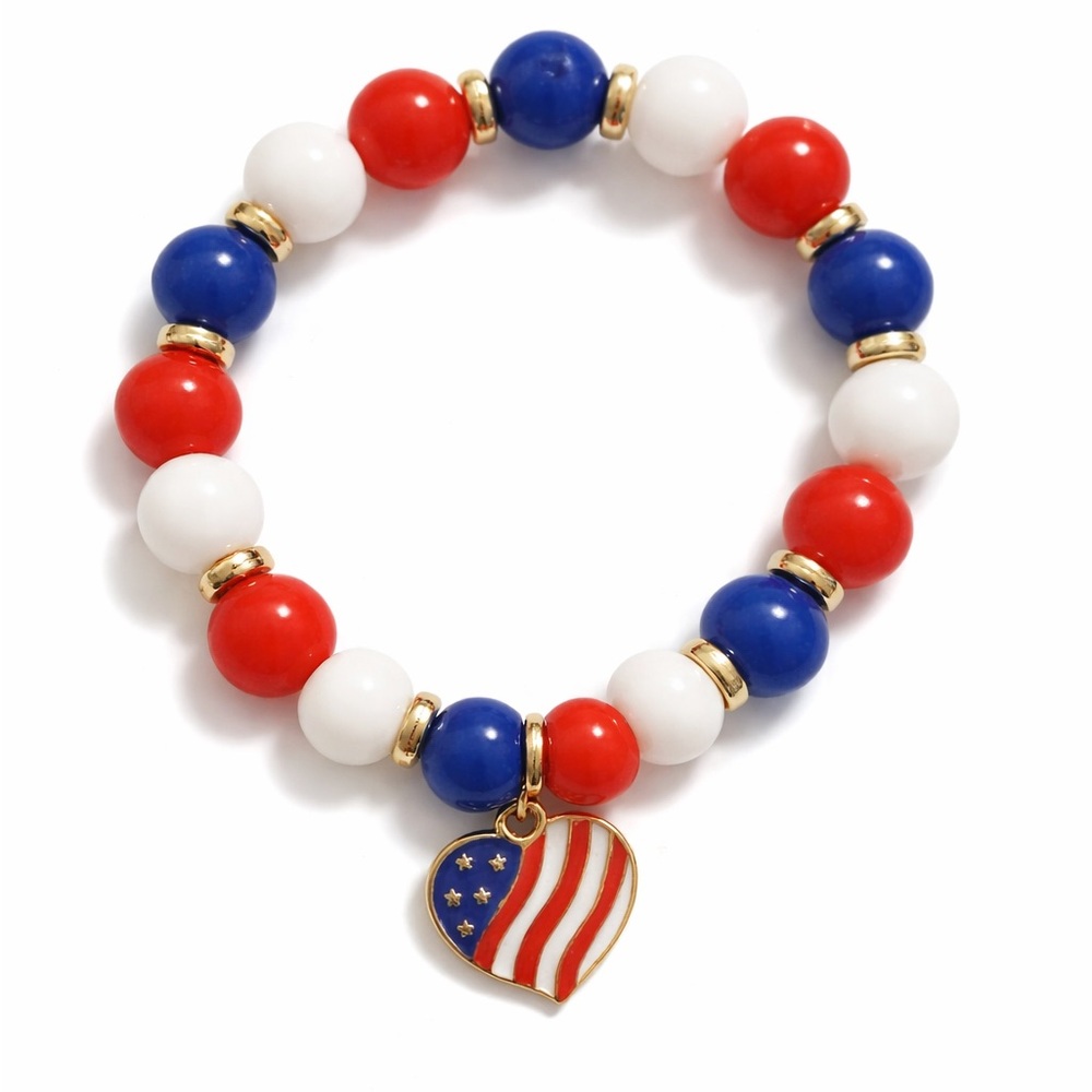 Patriotic Heart Charm Bracelets • Pick One - Picture 6 of 6